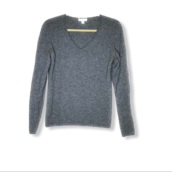 Charter Club Sweaters - Charter Club V Neck Cashmere Sweater Gray